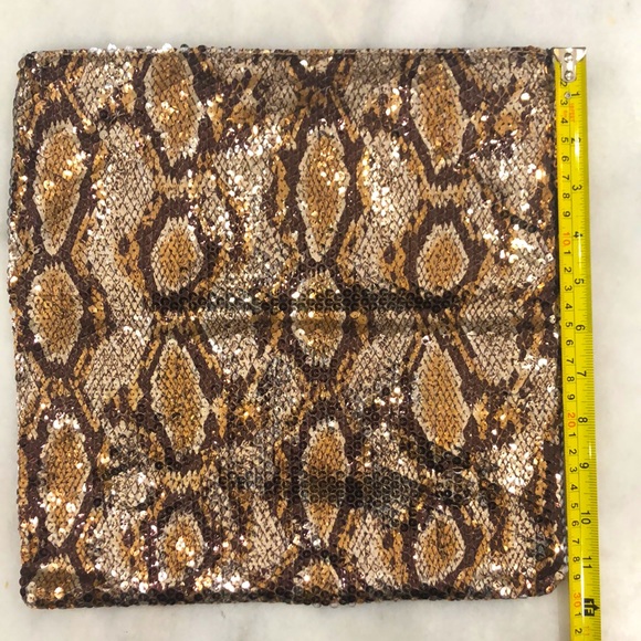 BCBGeneration Snake Print Sequin Clutch - Picture 9 of 9